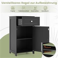 Costway Ντουλάπι Μπάνιου Μ43xΒ34xΥ77cm Μαύρο BA7919DK