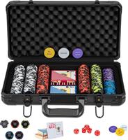 Costway Σετ 300 Μάρκες Poker 40mm-14gr με 3 Τράπουλες UY10090BK