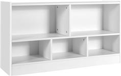 Costway Βιβλιοθήκη Δαπέδου Ξύλινη Λευκή 111x30x61.5cm CB10297WH