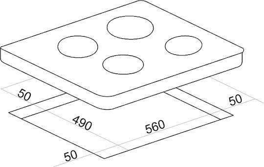 Davoline IND 7204 Επαγωγική Εστία Αυτόνομη με Λειτουργία Κλειδώματος Π60cm 