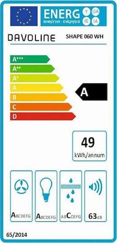 Davoline Shape 060 GR Απορροφητήρας Καμινάδα 60cm Γκρι