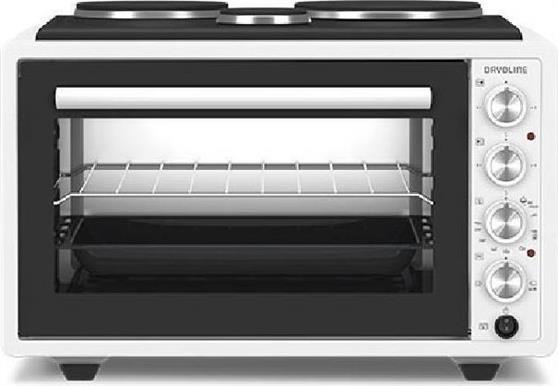 Davoline Urban Chef 3703 Ηλεκτρικό Φουρνάκι 37lt με 3 Εστίες Λευκό