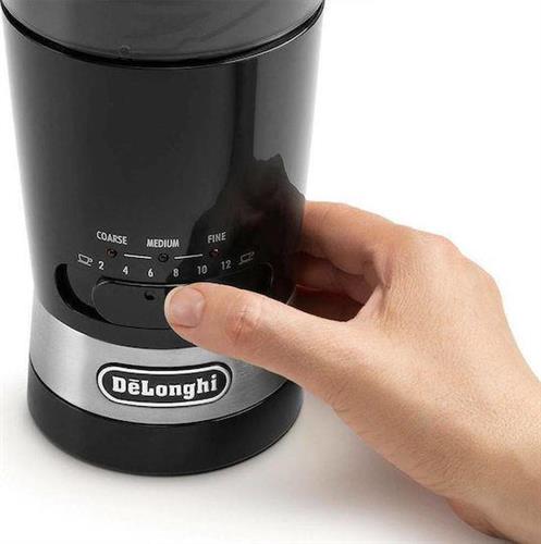 Delonghi KG210 Ηλεκτρικός Μύλος Καφέ 170W με Χωρητικότητα 90gr και 3 Επίπεδα Άλεσης Μαύρος