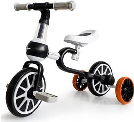 Ecotoys LC-V1311-Black Ποδήλατο Ισορροπίας 4 σε 1 Λευκό-Μαύρο