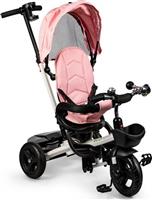 Ecotoys Παιδικό Τρίκυκλο Ποδήλατο Πτυσσόμενο με Σκίαστρο, Αποθηκευτικό Χώρο & Χειρολαβή Γονέα για 1-5 Ετών Ροζ JM-311-Pink