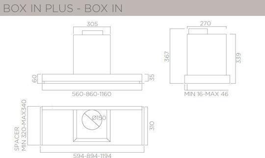 Elica Box In Plus IXGL/A/90 Μηχανισμός Απορρόφησης 90cm Inox