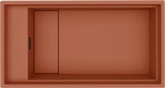 Elleci Dialogo 360 Workstation Keratek Ένθετος Νεροχύτης από Συνθετικό Γρανίτη Μ86xΠ46cm Cavern Clay 83 LKD36083BKM