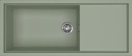 Elleci Sintesi 510 Keratek Sage Green 82 Ένθετος Νεροχύτης από Συνθετικό Γρανίτη Μ116xΠ50cm Sage Green 82 LKS51082