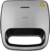 Estia 06-35563 Black & Inox Τοστιέρα για 2 Τοστ 750W Ασημί