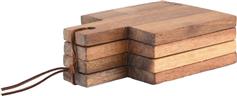Estia Allure Σουβέρ Ξύλινο 14x10cm Σετ 4τμχ 01-28275