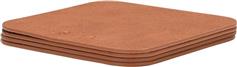 Estia Allure Σουβέρ Πλαστικό Καφέ 10x10cm Σετ 4τμχ 07-32401