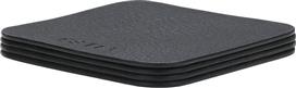 Estia Allure Σουβέρ Πλαστικό Μαύρο 10x10cm Σετ 4τμχ 07-32395