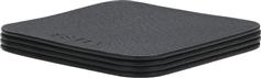Estia Allure Σουβέρ Πλαστικό Μαύρο 10x10cm Σετ 4τμχ 07-32395