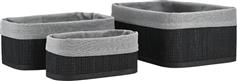 Estia Bamboo Essentials Καλάθι Αποθήκευσης Bamboo Μαύρο Σετ 3τμχ 02-34603