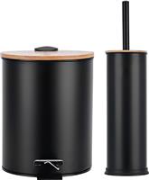 Estia Bamboo Essentials Σετ Πιγκάλ και Καλαθάκι Μπάνιου Μαύρο 02-35631