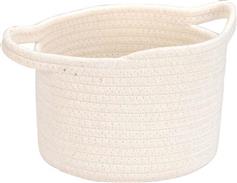 Estia Blanca Καλάθι Αποθήκευσης Υφασμάτινο Λευκό 18x18x13cm 02-29616