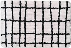 Estia Cage Πατάκι Μπάνιου Microfiber Γκρι-Μαύρο 40x60cm 02-28572