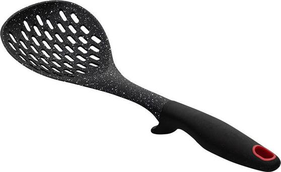 Estia Cooktech Κουτάλα Ξαφρίσματος Τρυπητή από Πλαστικό Μαύρη 32cm