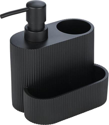 Estia Dispenser Πλαστικό με Θήκη για Σφουγγάρι και Βούρτσα Μαύρο 01-23560
