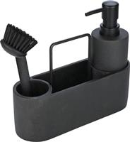 Estia Dispenser Πλαστικό με Θήκη για Σφουγγάρι Μαύρο 01-23553