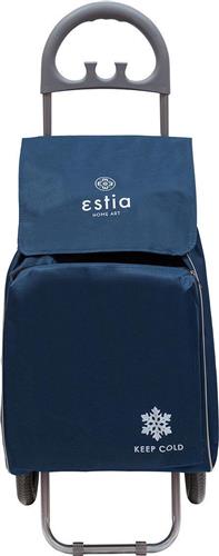 Estia Ecomax Υφασμάτινο Καρότσι Λαϊκής Πτυσσόμενο Μπλε 04-9380