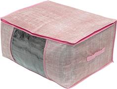 Estia Επιδαπέδια Θήκη Αποθήκευσης Ρούχων Υφασμάτινη Ροζ 45x60x30cm