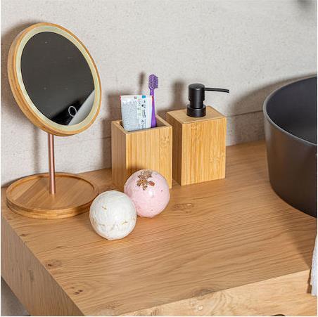 Estia Επιτραπέζιο Dispenser από Bamboo Καφέ