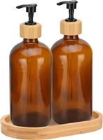 Estia Essentials Dispenser Κουζίνας από Bamboo Σετ 3τμχ 500ml 02-28800