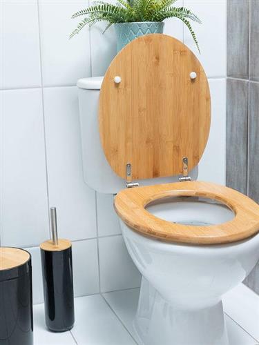 Estia Essentials Καπάκι Λεκάνης Ξύλινο 43x35cm Καφέ