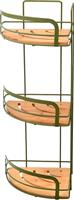 Estia Γωνιακή Επιτοίχια Ραφιέρα Μπάνιου Bamboo με 3 Ράφια 49x19.5x19.5cm 02-14865