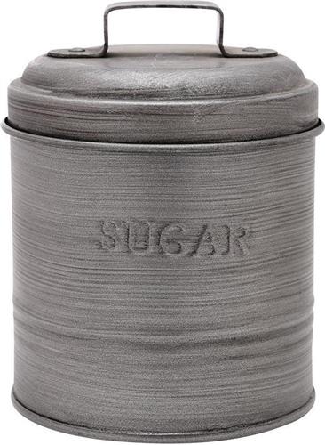 Estia Κουτί Ζάχαρη με Αεροστεγές Καπάκι Μεταλλικό σε Ασημί Χρώμα 11x11x14cm 01-13318