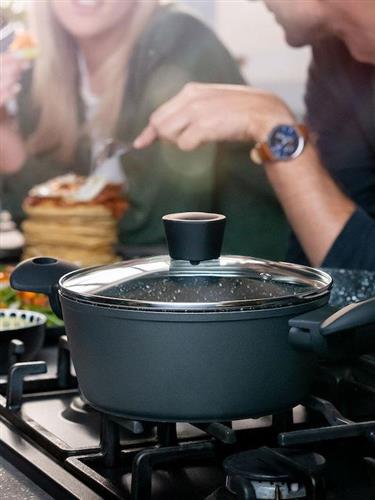 Estia Magma Κατσαρολάκι Γάλακτος από Αλουμίνιο με Επίστρωση από Πέτρα 1.8lt 18cm