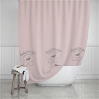 Estia Maison Deluxe Κουρτίνα Μπάνιου Υφασμάτινη 180x200cm Ροζ