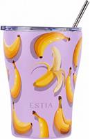 Estia Save the Aegean Coffee Mug Ποτήρι Θερμός Ανοξείδωτο BPA Free 350ml Banana Mood με Καλαμάκι 01-49027