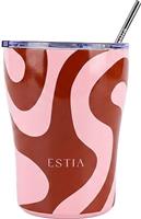 Estia Save the Aegean Coffee Mug Ποτήρι Θερμός Ανοξείδωτο BPA Free 350ml Coral Waves με Καλαμάκι 01-49003