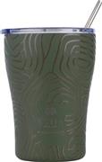 Estia Save the Aegean Coffee Mug Ποτήρι Θερμός Ανοξείδωτο BPA Free 350ml Olive Flow με Καλαμάκι 01-31725