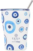 Estia Save the Aegean Coffee Mug Ποτήρι Θερμός Ανοξείδωτο BPA Free 350ml Spirit Of Luck με Καλαμάκι 01-31749