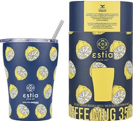 Estia Save the Aegean Ποτήρι Θερμός Ανοξείδωτο BPA Free Citrus Infusion 350ml 01-22952