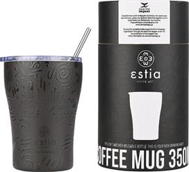 Estia Save the Aegean Ποτήρι Θερμός Ανοξείδωτο BPA Free Noir Echo 350ml 01-22891