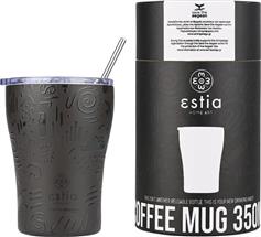 Estia Save the Aegean Ποτήρι Θερμός Ανοξείδωτο BPA Free Noir Echo 350ml 01-22891