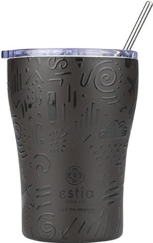 Estia Save the Aegean Ποτήρι Θερμός Ανοξείδωτο BPA Free Noir Echo 350ml 01-22891