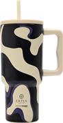 Estia Save the Aegean Straw Tumbler XL Ανακυκλώσιμο Θερμός Ανοξείδωτο BPA Free 900ml Bold Drift με Καλαμάκι και Λαβή 01-36249