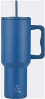 Estia Save the Aegean Straw Tumbler XL Μπουκάλι Θερμός Ανοξείδωτο BPA Free 1.2lt Denim Blue με Καλαμάκι και Λαβή 01-32234