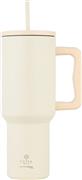 Estia Save the Aegean Straw Tumbler XL Ανακυκλώσιμο Θερμός Ανοξείδωτο BPA Free 1.2lt Lily White με Καλαμάκι και Λαβή 01-32197