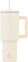 Estia Save the Aegean Straw Tumbler XL Μπουκάλι Θερμός Ανοξείδωτο BPA Free 1.2lt Lily White με Καλαμάκι και Λαβή 01-32197