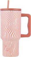 Estia Save the Aegean Straw Tumbler XL Μπουκάλι Θερμός Ανοξείδωτο BPA Free 900ml Soft Ripple με Καλαμάκι και Λαβή 01-32043