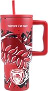 Estia Straw Tumbler XL Ανακυκλώσιμο Θερμός Ανοξείδωτο BPA Free 900ml Olympiacos BC Edition Together We Fight με Καλαμάκι και Λαβή 01-35976