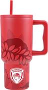 Estia Straw Tumbler XL Ανακυκλώσιμο Θερμός Ανοξείδωτο BPA Free 900ml Olympiacos BC με Καλαμάκι και Λαβή 01-35969