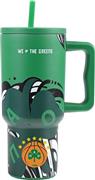 Estia Straw Tumbler XL Ανακυκλώσιμο Θερμός Ανοξείδωτο BPA Free 900ml Panathinaikos BC Edition We The Greens με Καλαμάκι και Λαβή 01-35990