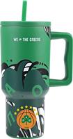 Estia Straw Tumbler XL Ανακυκλώσιμο Θερμός Ανοξείδωτο BPA Free 900ml Panathinaikos BC Edition We The Greens με Καλαμάκι και Λαβή 01-35990